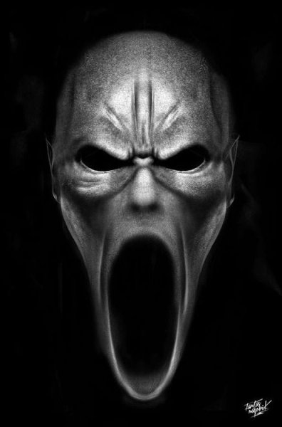 Маска с зубами черная