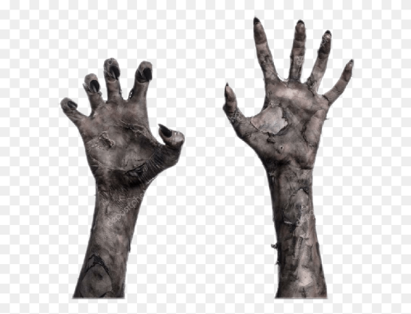 Рука зомби силуэт