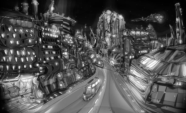 Фантастика черно белая