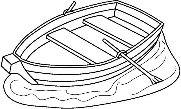 Лодка раскраска