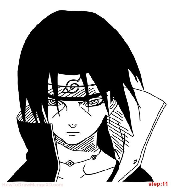 Итачи Учиха чб