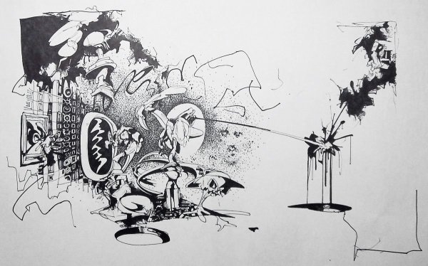 Современная черно белая Графика