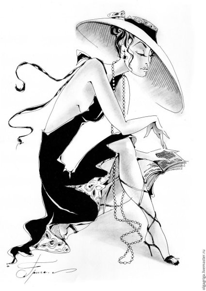 Графика рисунки черно белые