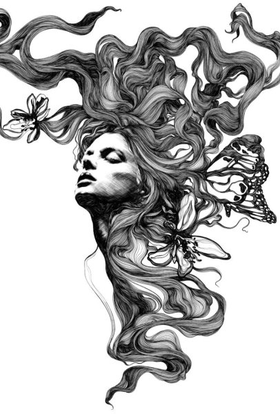 Тропические растения Графика