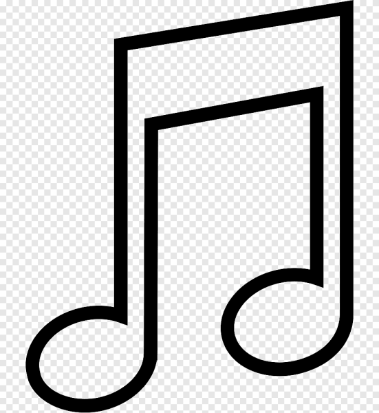 Контур Ноты на белом фоне