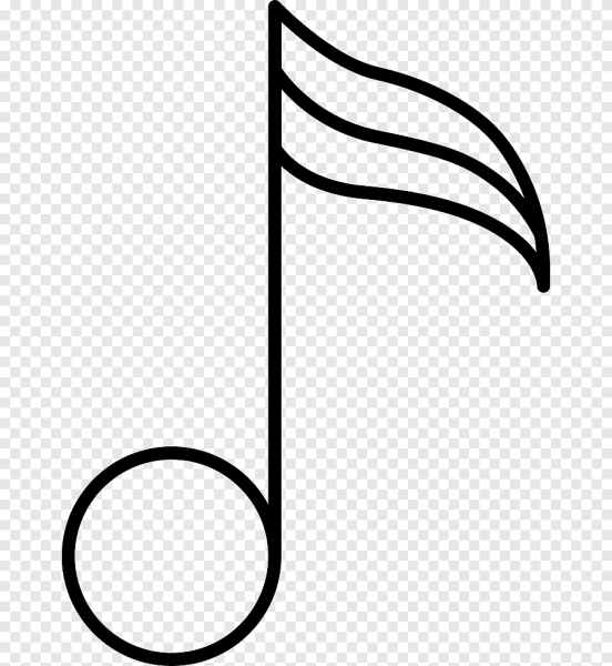 Контур Ноты на белом фоне