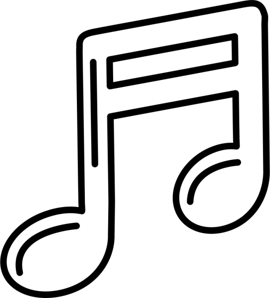 Шаблон музыкальных нот