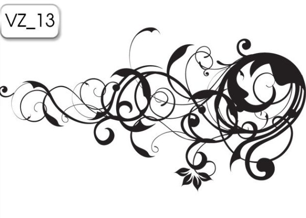 Узор завитки тату