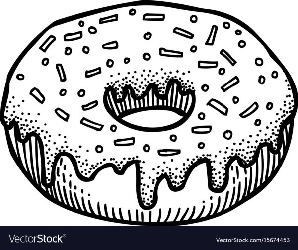 Раскраска пончик
