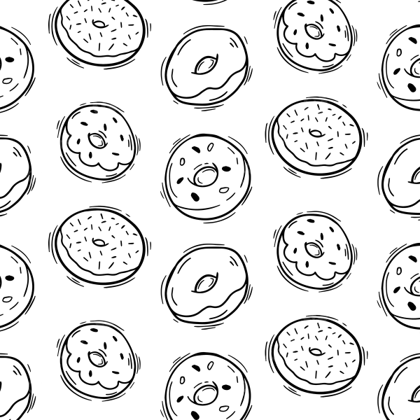 Раскраски для девочек пончики