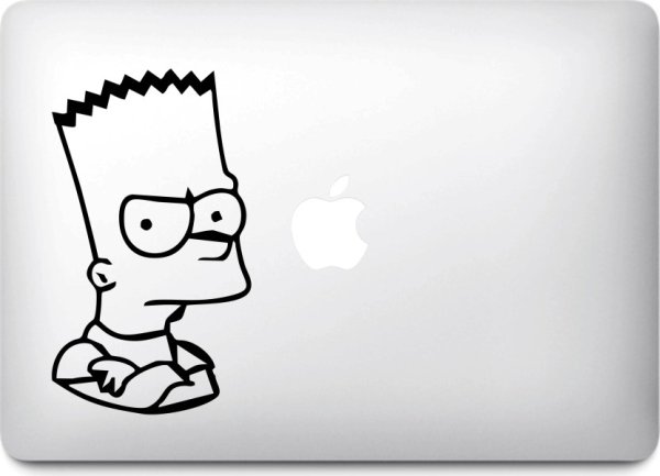 Барт симпсон крутой раскраска