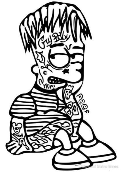 Бард симсон черно белый