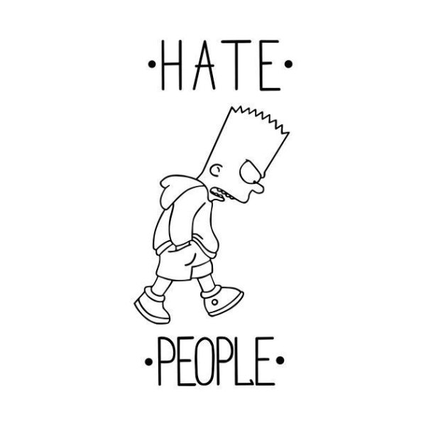 Барт симпсон грустный раскраска