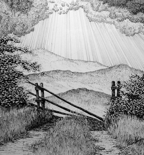 Летний пейзаж Графика