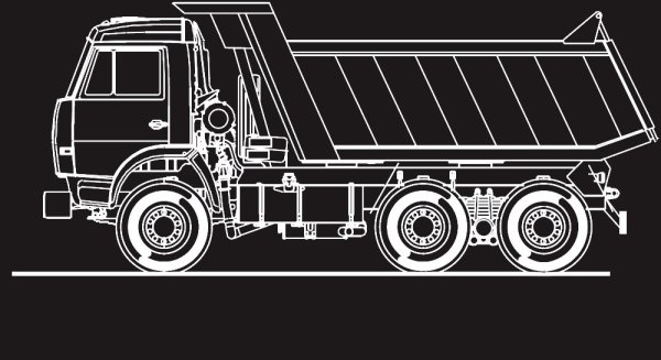 Раскраска КАМАЗ 65115 самосвал