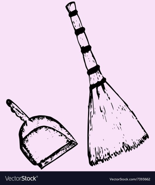 Веник раскраска для детей