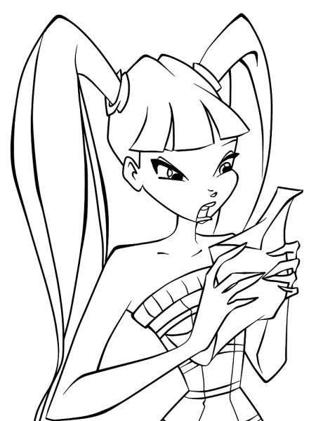 Раскраска Винкс Муза энчантикс