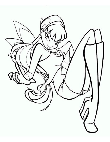 Стелла из Винкс раскраска