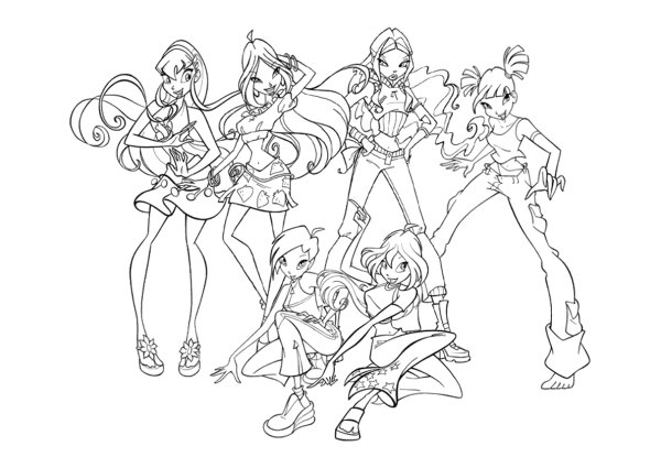 Феи Винкс раскраска