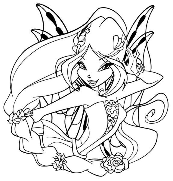 Флора Гармоникс раскраска