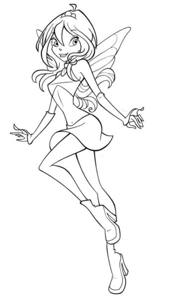 Раскраски для девочек феи Винкс Блум