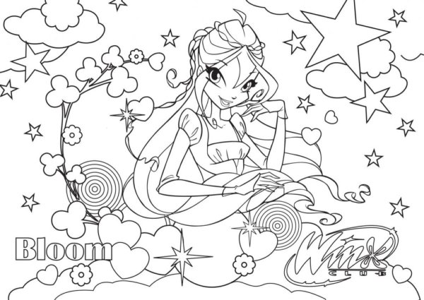 Раскраски для девочек 8 лет Винкс