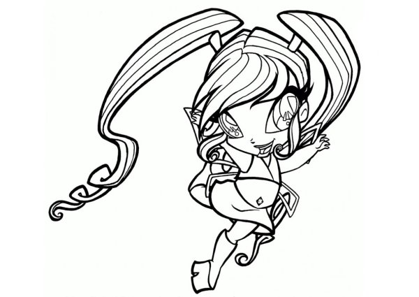 Раскраска Винкс Пикси