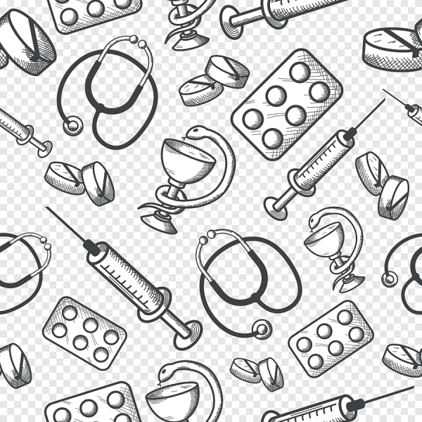 Медицинские предметы на фоне вектор