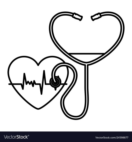 Стетоскоп черно белый