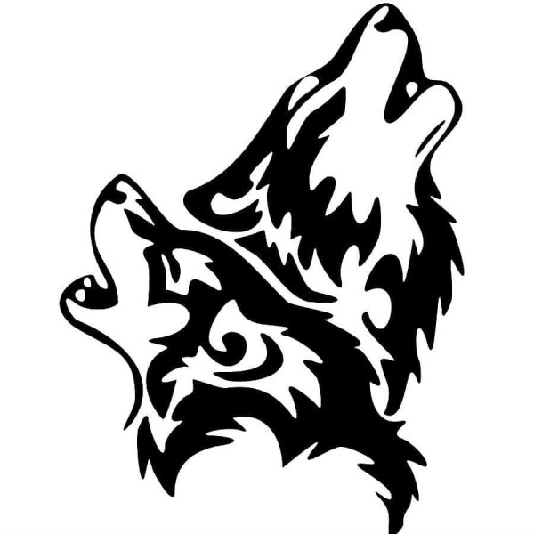 Трафарет волка