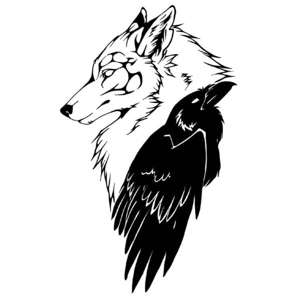 Волк тату эскиз