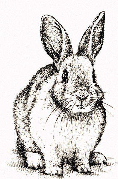 Заяц для выжигания по дереву