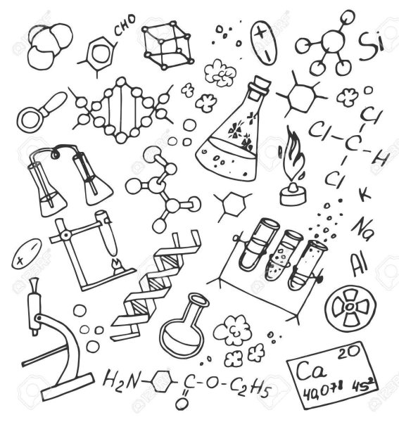 Украшения для тетрадки по химии