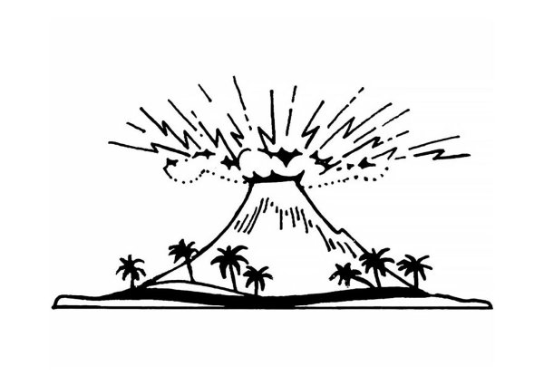 Рисунок на тему вулкан