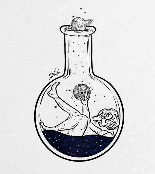 Колба тату эскиз