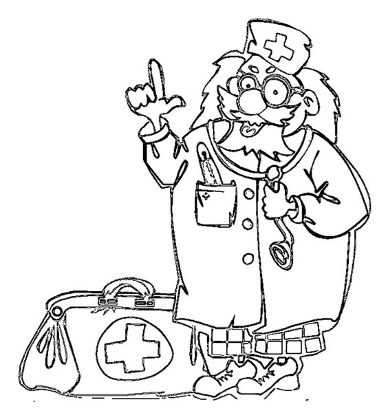 Чуковский Айболит раскраска