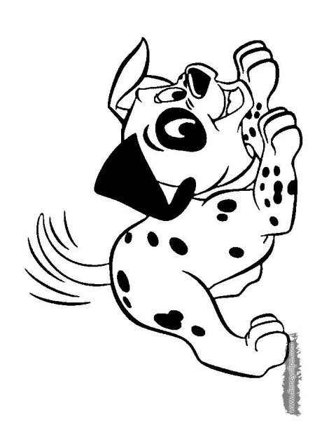 Раскраска собачка далматинец