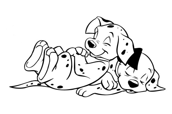 101 Далматинец контур