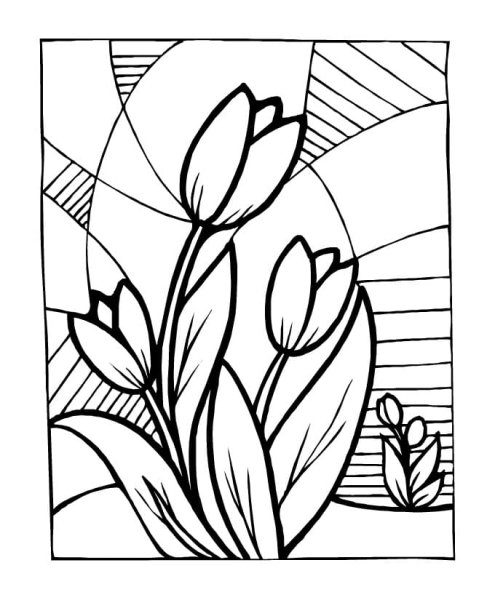 Витраж для раскрашивания