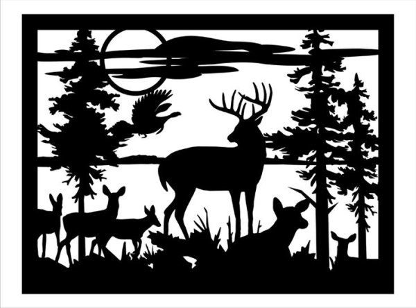 Силуэты природы для лазерной резки