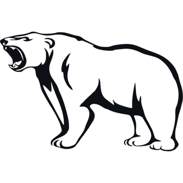 Контур медведя сбоку