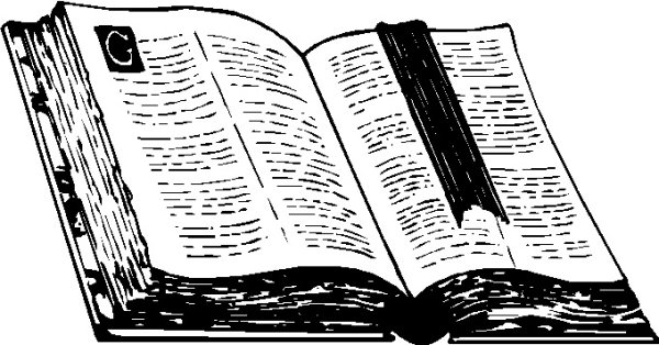 Открытая Библия вектор