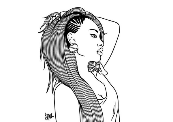 Девушка рисунок