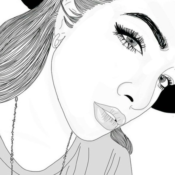 Рисунки девушек карандашом в стиле арт