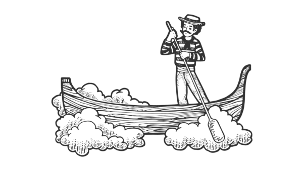 Гондола лодка иллюстрация