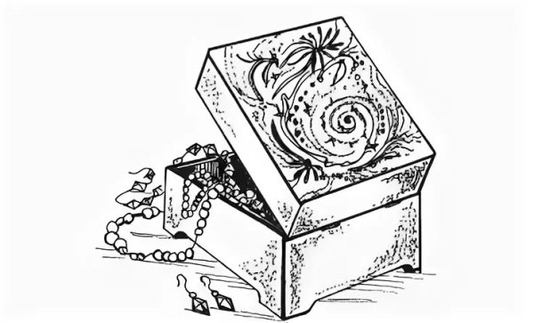 Малахитовая шкатулка раскраска