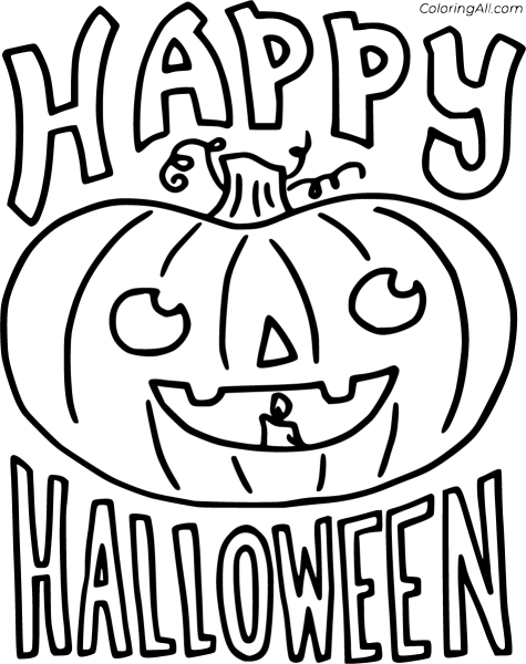 Легкая раскраска на тему Хэллоуина