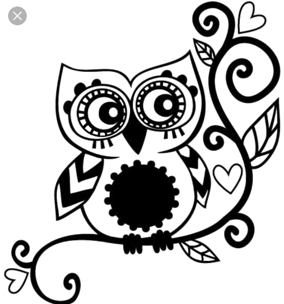 Сова трафарет