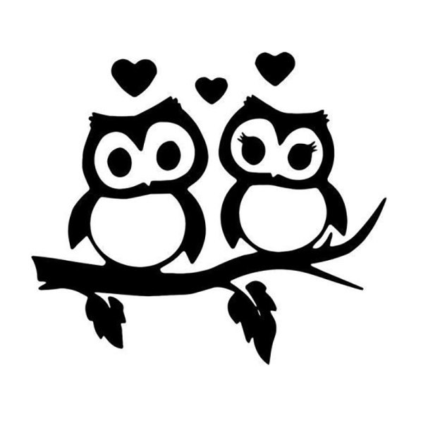 Сова трафарет