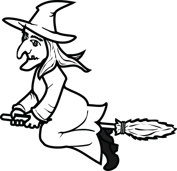 Ведьма раскраска для детей